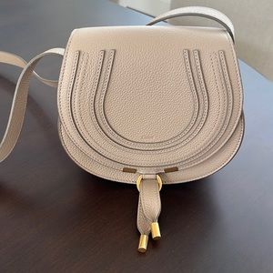 Chloe Small Marcie Crossbody Bag in Taupe